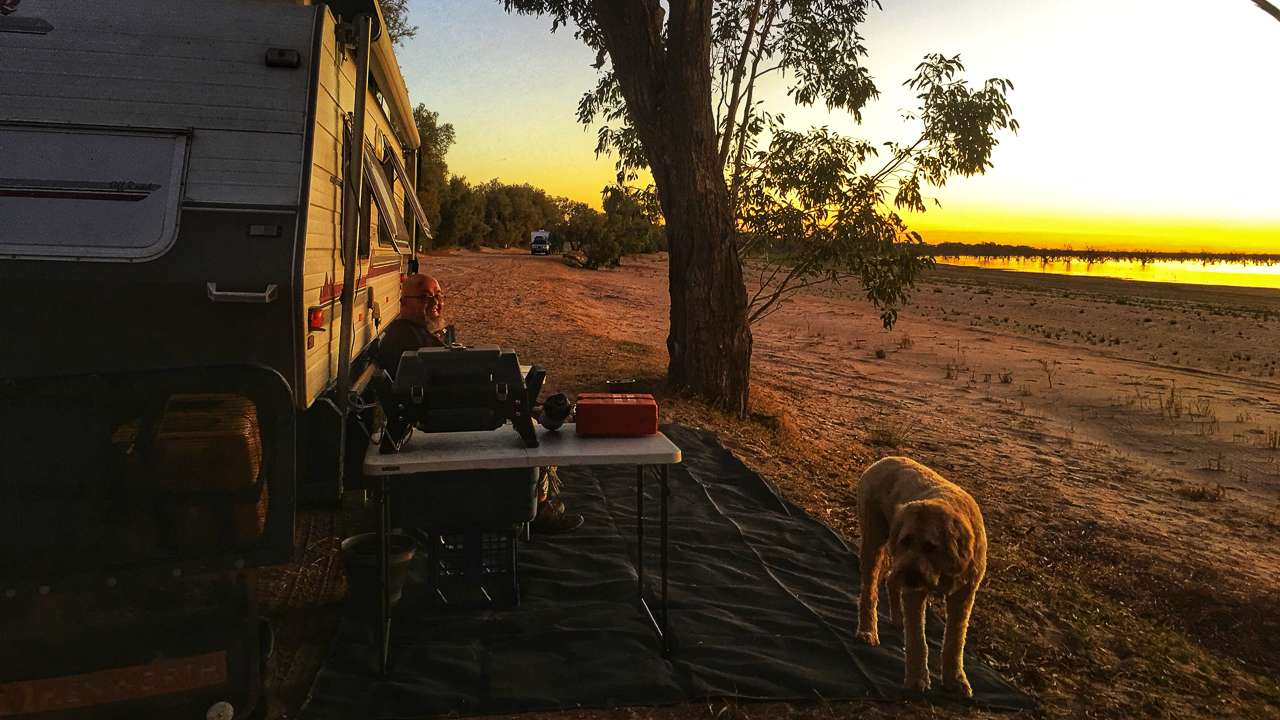 Burke And wills Campsite Sunset At Menindee