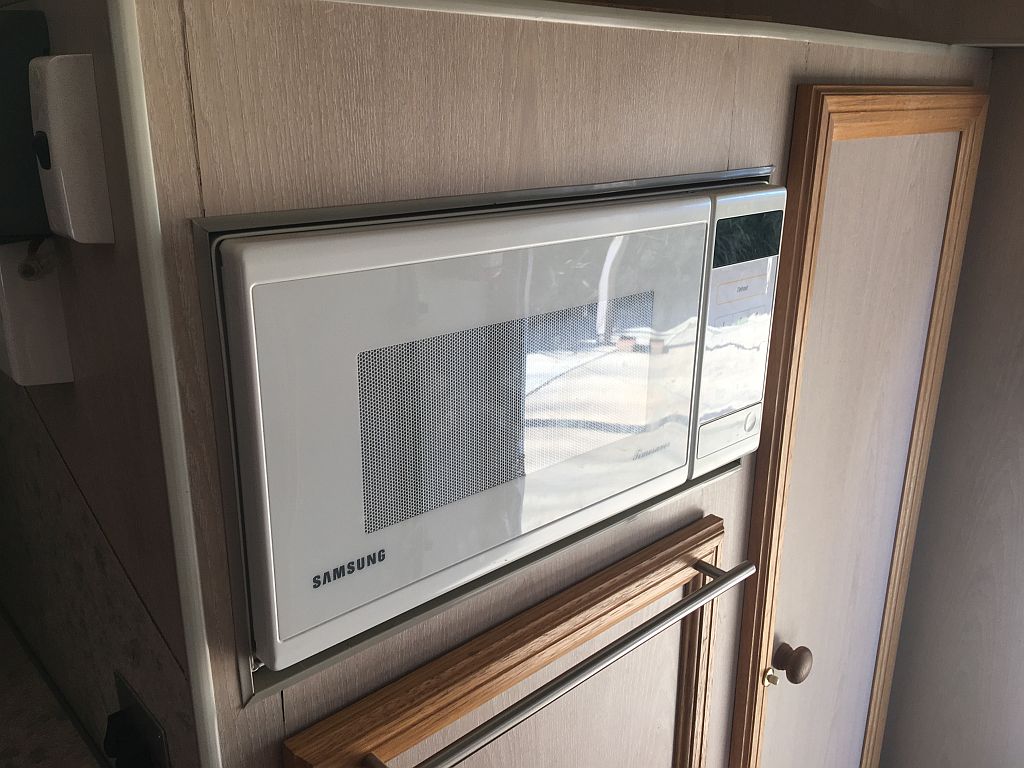 The Old Microwave In Our Supreme Getaway Caravan aka The Bread Bin