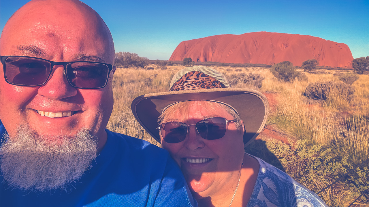 David And Amanda At Uluru Sunset Viewing Area