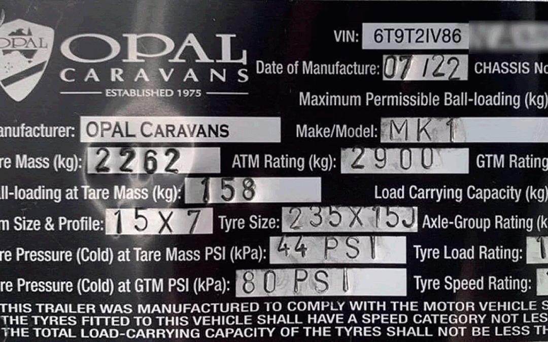 Understanding Your Caravan Compliance Plate