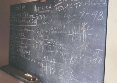 Blackboard Inside Weighbridge Hut At Marinna NSW Grain Silos Australia