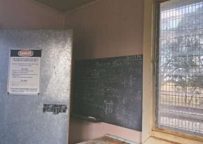 Blackboard Inside Weighbridge Hut Marinna NSW Wheat Silos Australia