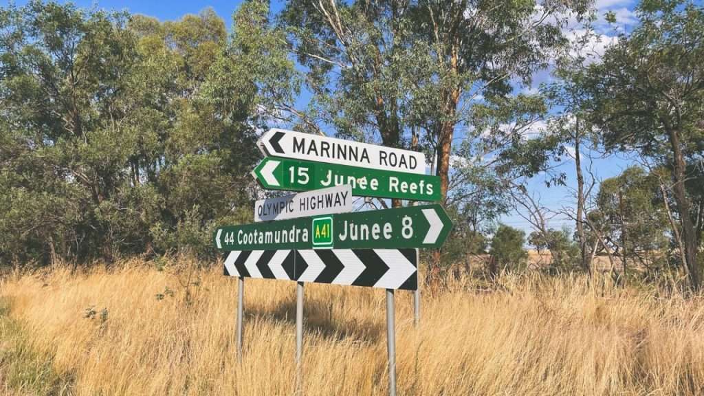 Corner Of Marinna Road And Olympic Highway NSW Riverina At Marinna