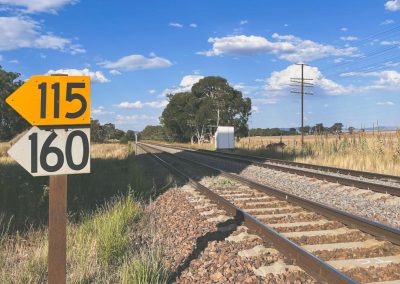 Main Southern Railway Line Marinna NSW Looking North