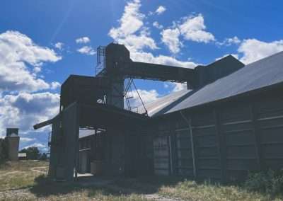 Outside Grain Storage Shed Abandoned Grain Silos At Belfrayden NSW
