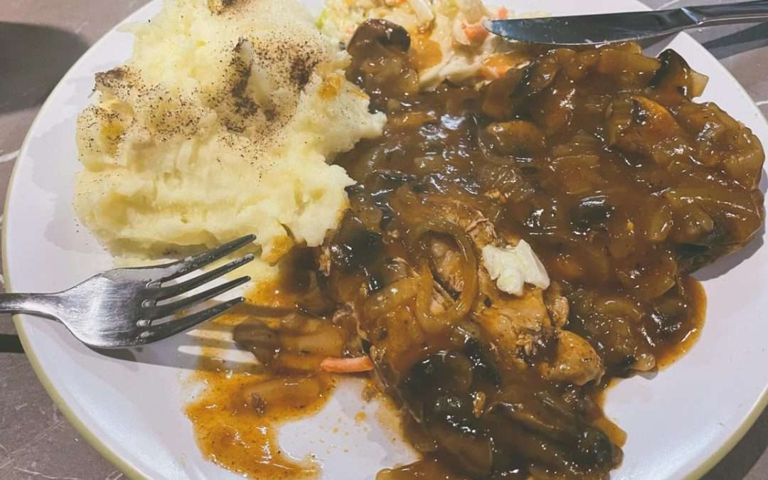 Camping Meal Idea Slow Cooked Pork Chops And Gravy