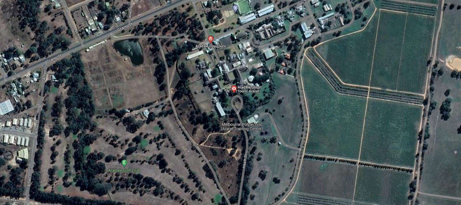Aradale Lunatic Asylum Location Map