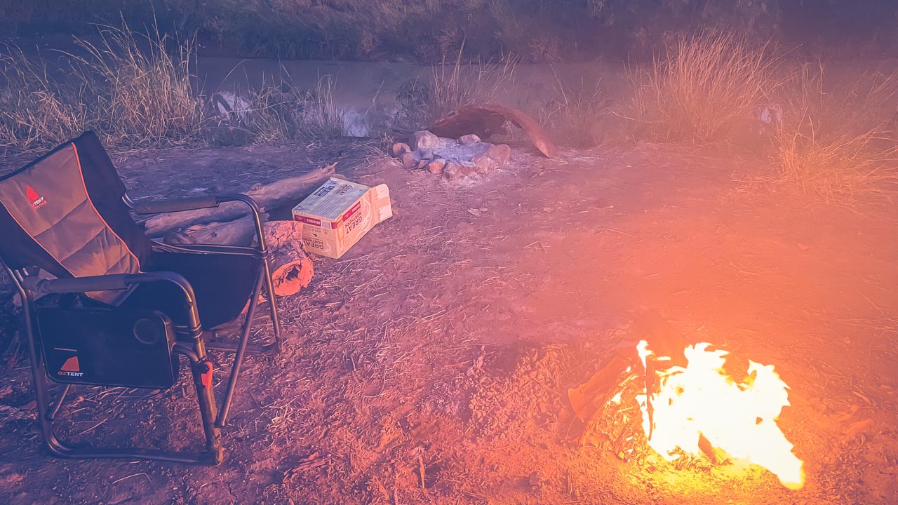Campfire At Mistake Creek Winton QLD