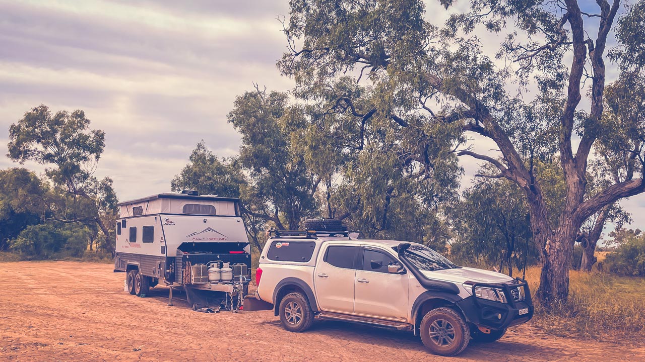Setup At Mistake Creek Free Camping In Winton QLD