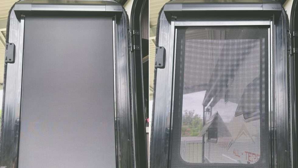 Caravan Door Blind To Replace Curtain Easy Installation