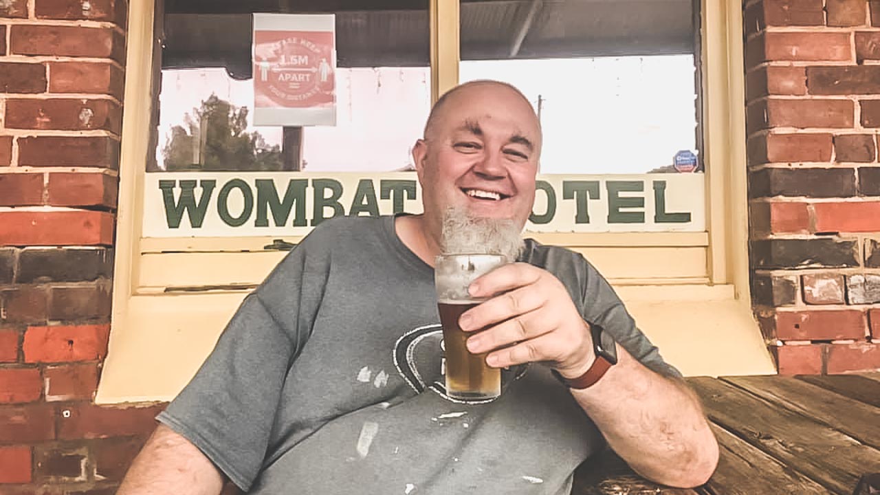 Having A Beer At The Wombat Hotel