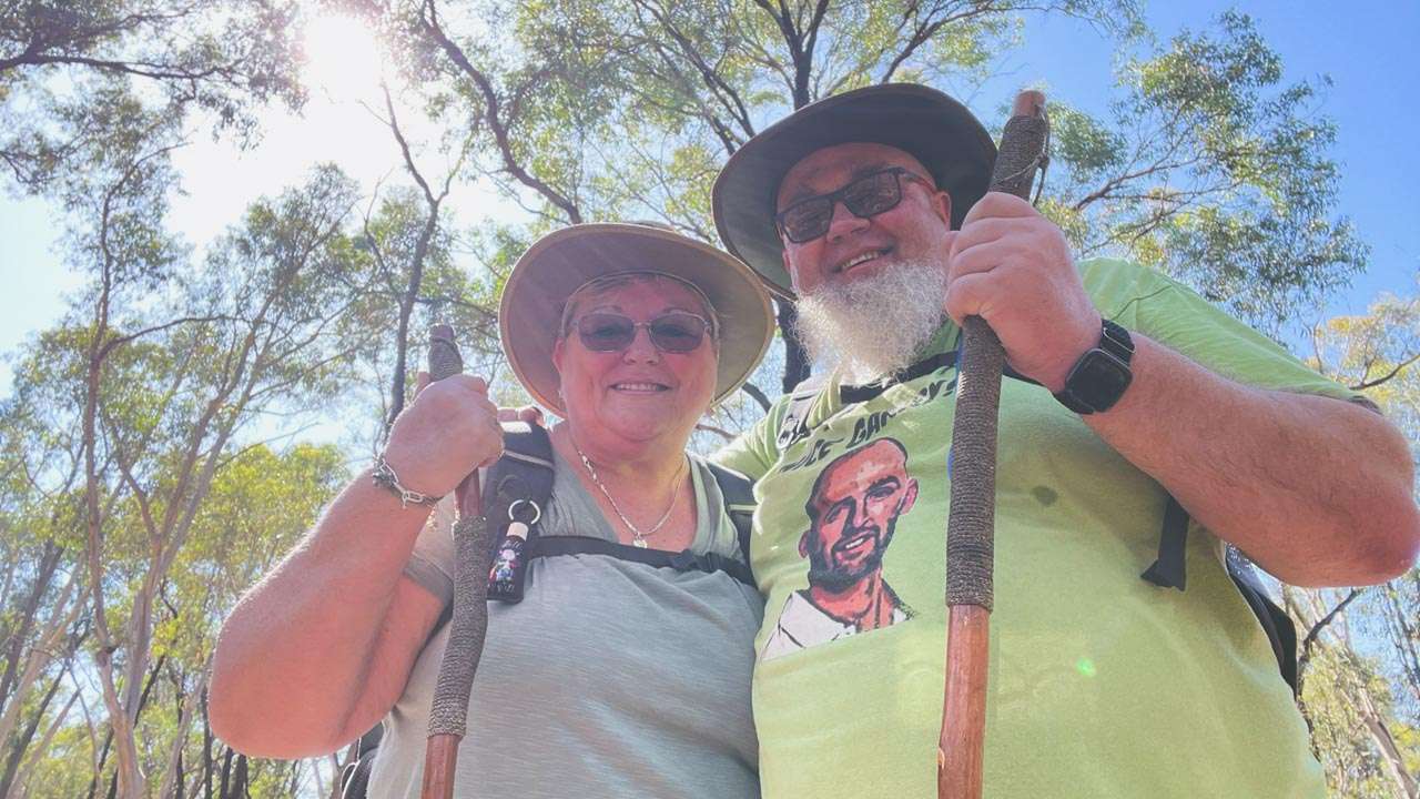 David And Amanda Walking In Jindalee National Park