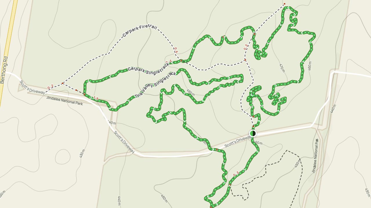 Jindalee National Park Map Scotts Loop The Valley And Echidna Track