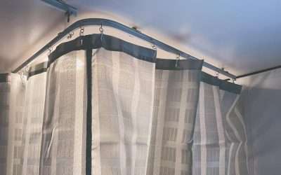 Shower Door Replaced With Shower Curtain Jayco Caravan