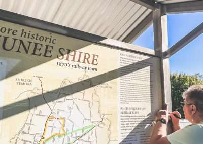 Signing Geocache Logbook At Junee Reefs Hall