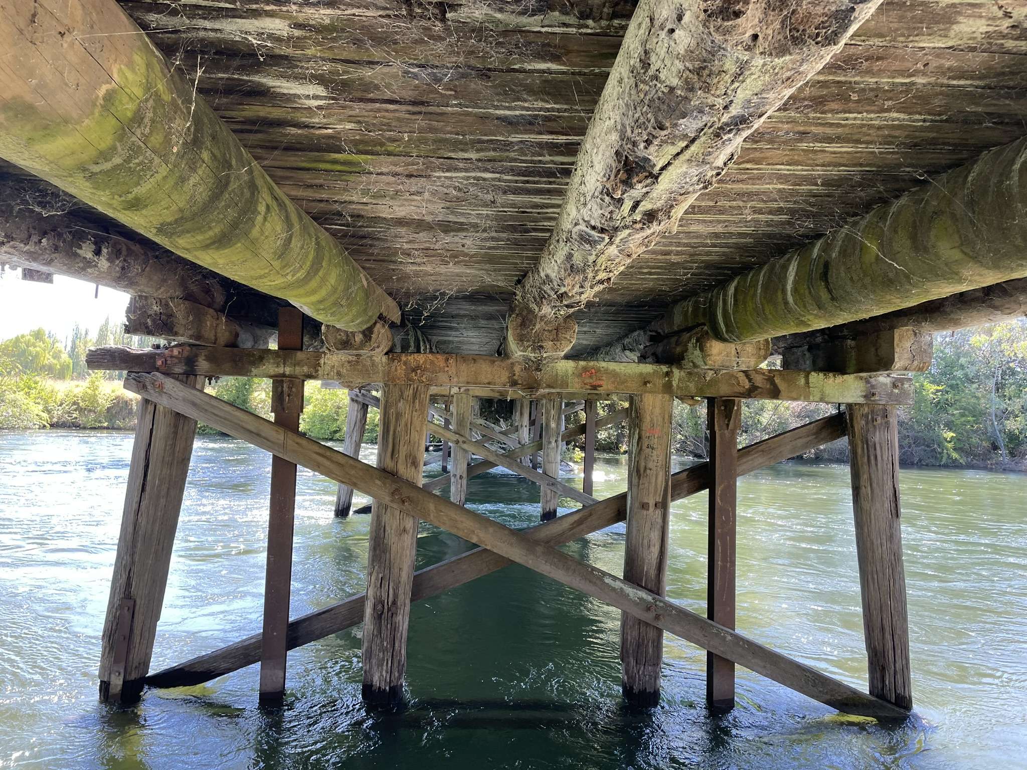 Underneath View of The Old Tumut River Bridge