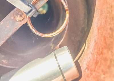 Well Hidden Cache Inside Of A Tractor Exhaust Pipe