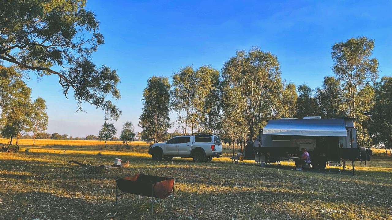 Caravan Levelled On Sloping Ground