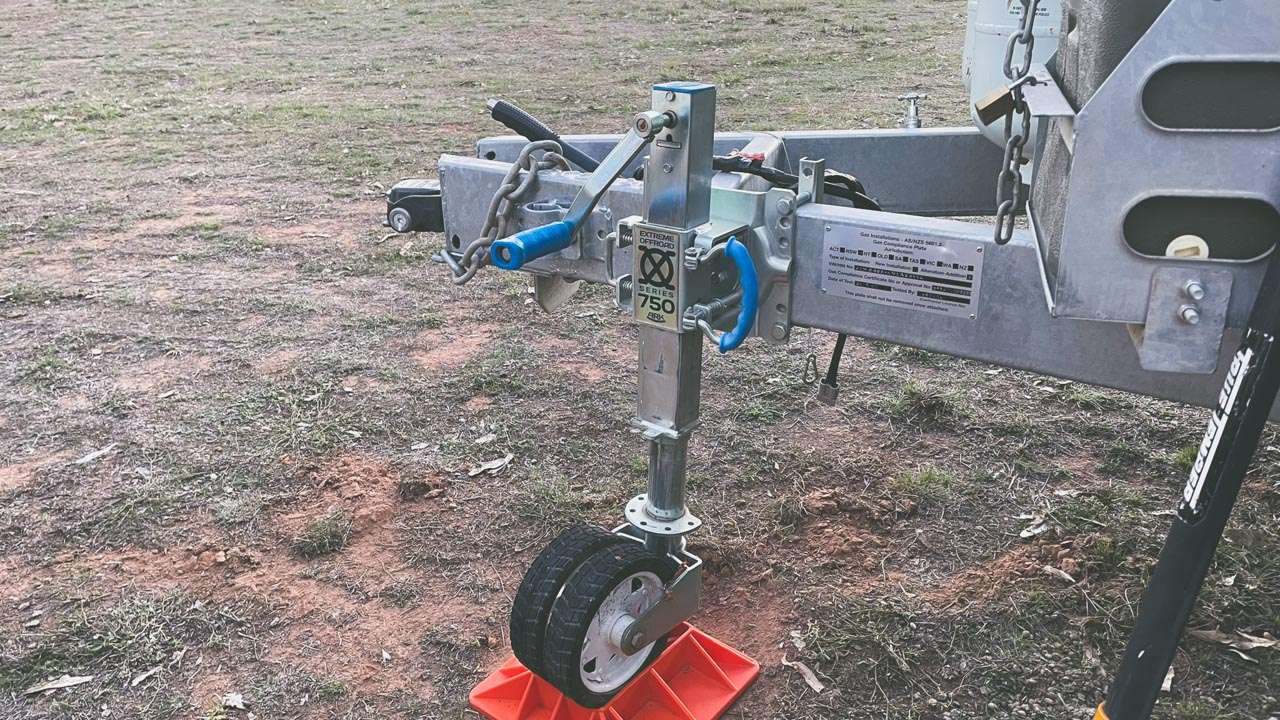 Jockey Wheel Used In Conjuction With Caravan Levelling Ramps