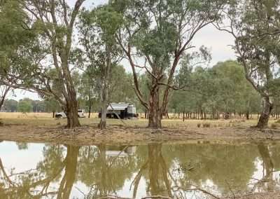 Setting Sun At Wentworth Station Across The Creek