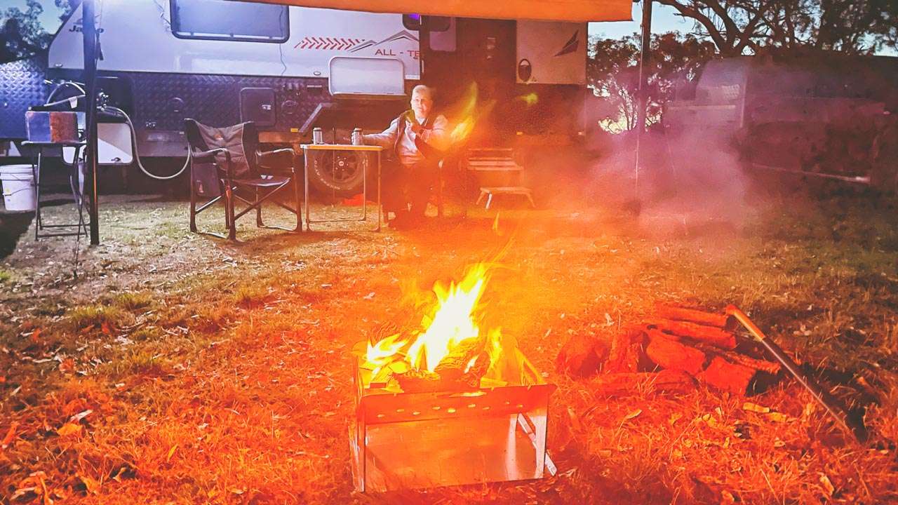 A Nice Fire While Camping At Junee Old Recreation Grounds
