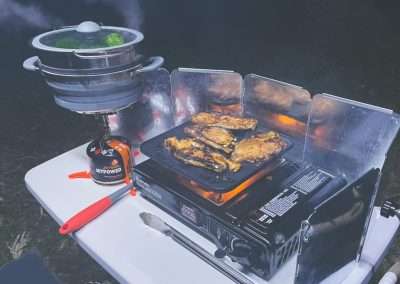 Cooking Dinner While Camping Near Grenfell