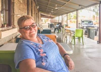 Amanda Outside Family Hotel At Tibooburra