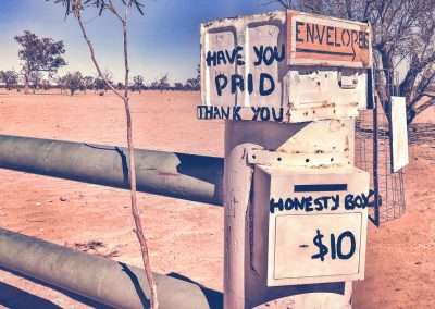 Honesty Box Camping At The Dig Tree Location