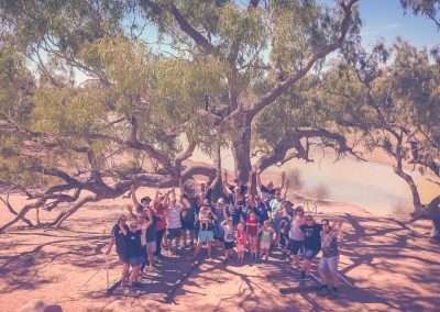 MARS Enthusiasts Muster In Front Of The Dig Tree