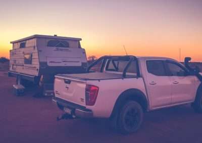 Our Old Caravan Camping At Cameron Corner