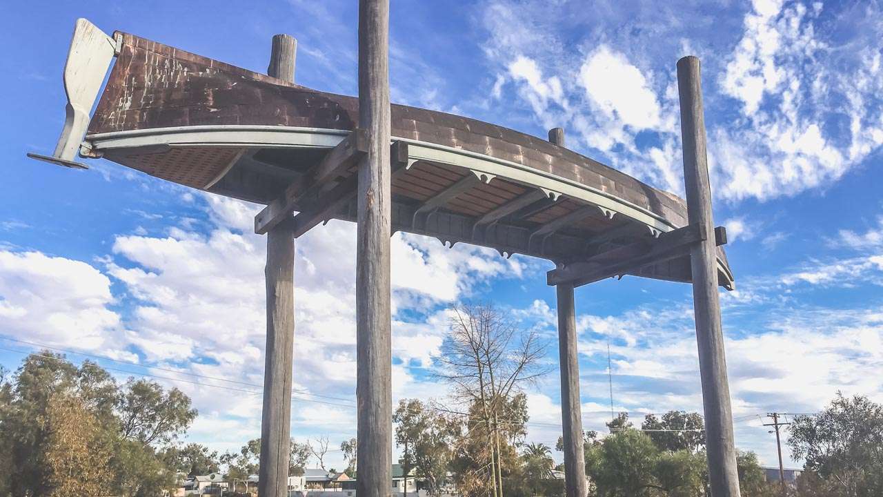 Replica Of Sturts Whaleboat At Tibooburra