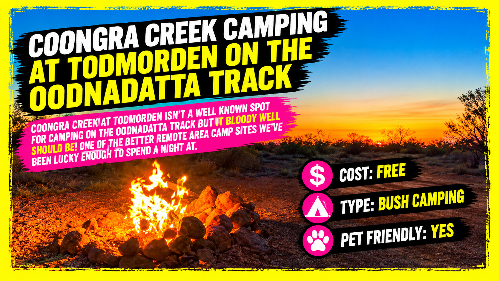 Campfire On The Oodnadatta Track Coongra Creek