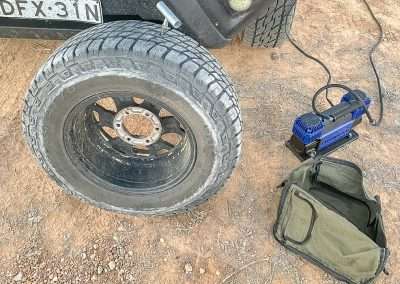 Dave Repairing A Tyre