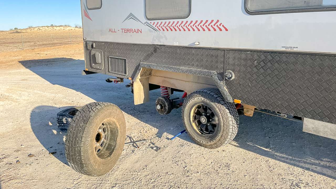 Jayco All Terrain Algebuckina Waterhole Flat Bloody Tyre