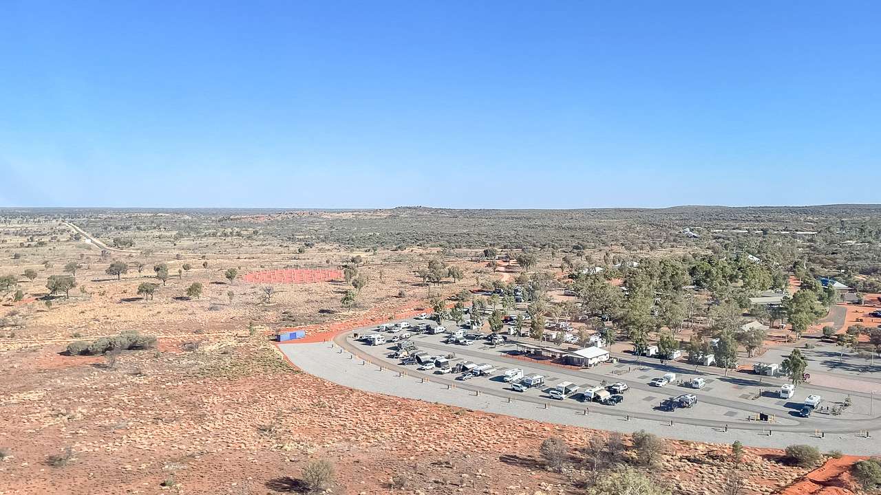 Kings Canyon Resort Caravan Park Photo Taken During Our Helicopter Ride