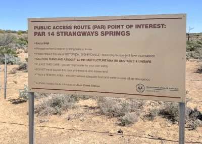 Notice Board Out The Front Of Strangways Springs