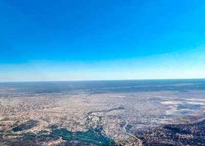 Out The Window During Helicopter Flight Over Kings Canyon
