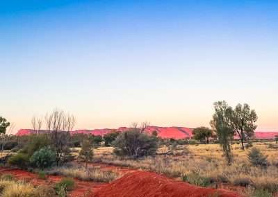 Sunset View From Our Caravan At Kings Canyon Caravan Park