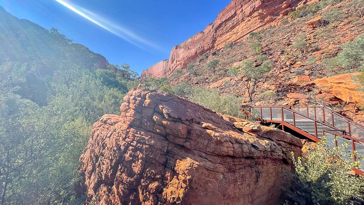Viewing Platform At The End Of The Creek Walk At Kings Canyon
