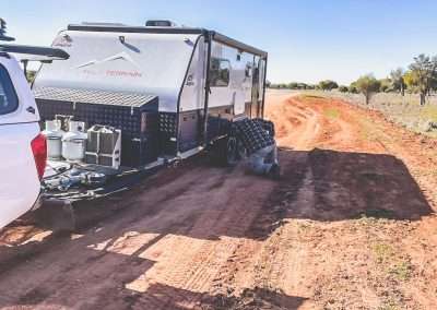 Airing Down Tyres At The Start Of The Ivanhoe Menindee Road