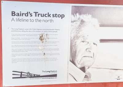 Bairds Truckstop Information Board