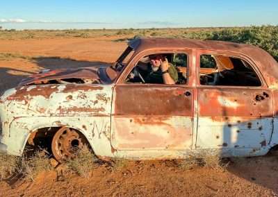 Dave In The Old Car At Farina Again