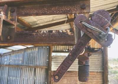 Inside Shearing Shed At Abandoned Hut Near Witchelina