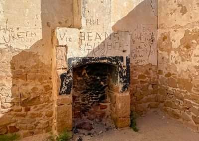 Old Fireplace On Ghan Railway Siding