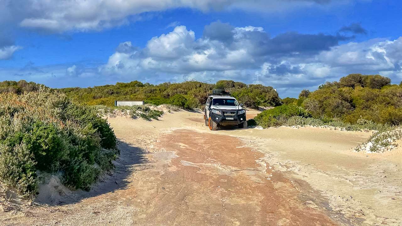 Down A 4wd Track At Hansens Bay Beach Near Cervantes WA