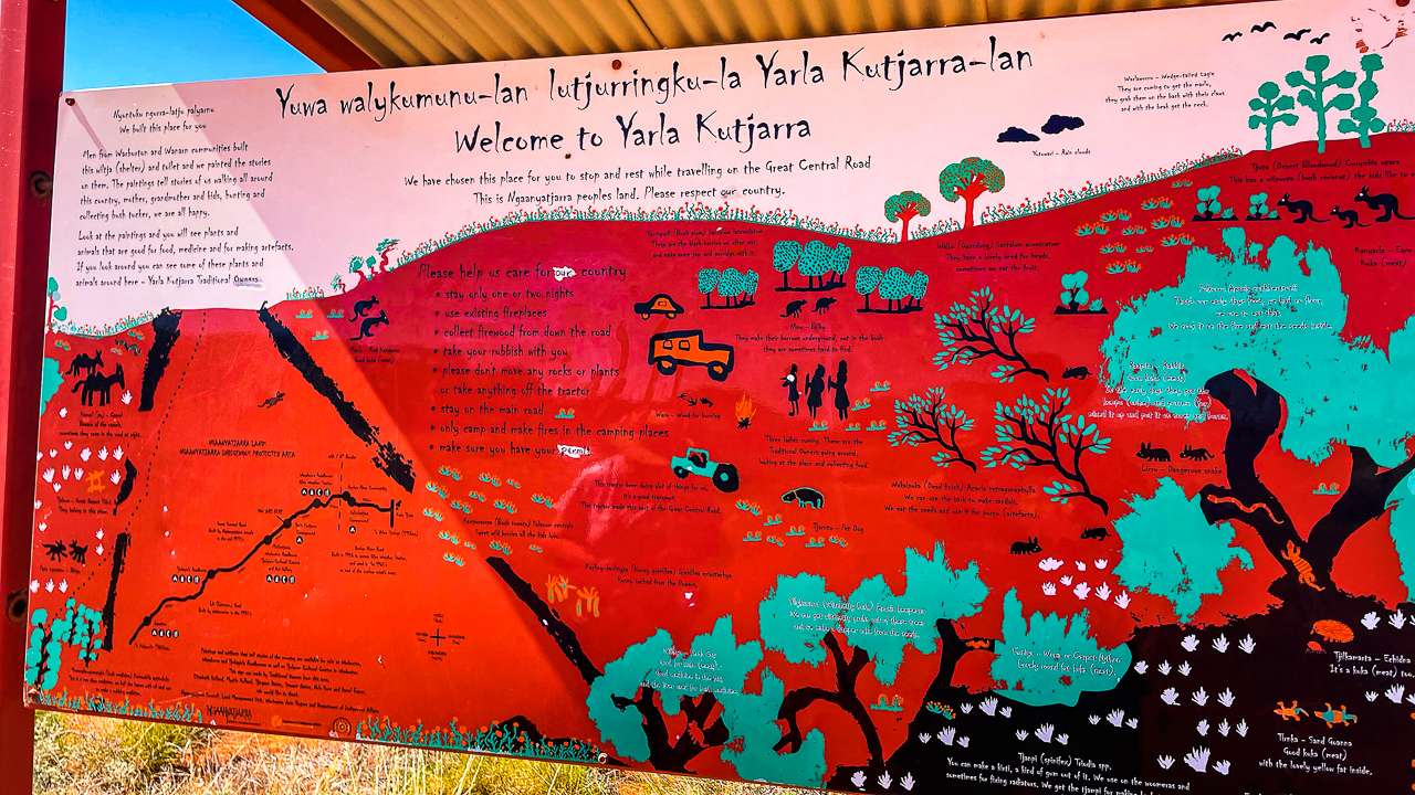 Information Board At Yarla Kutjarra