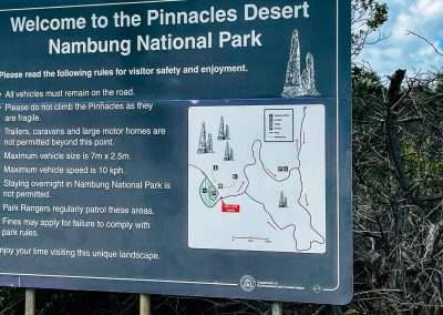 Pinncacles Desert National Park Information Board