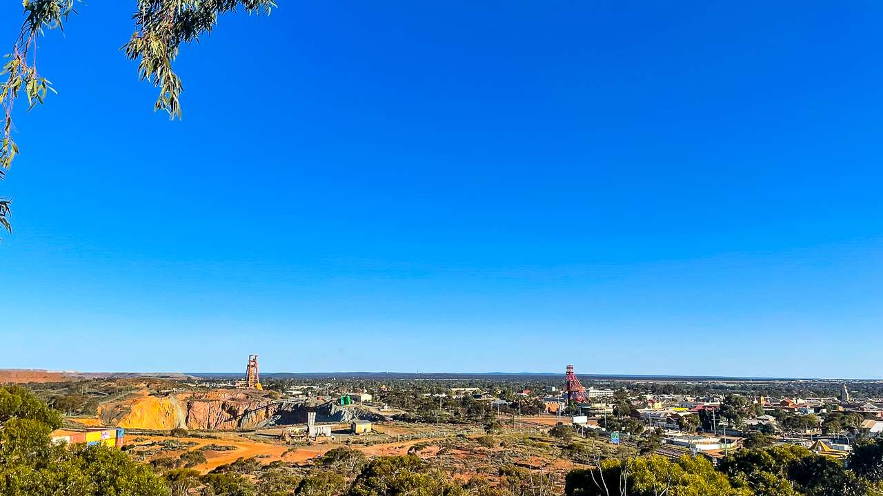 View From Water Tower Looking Over Kalgoorlie Towards Boulder