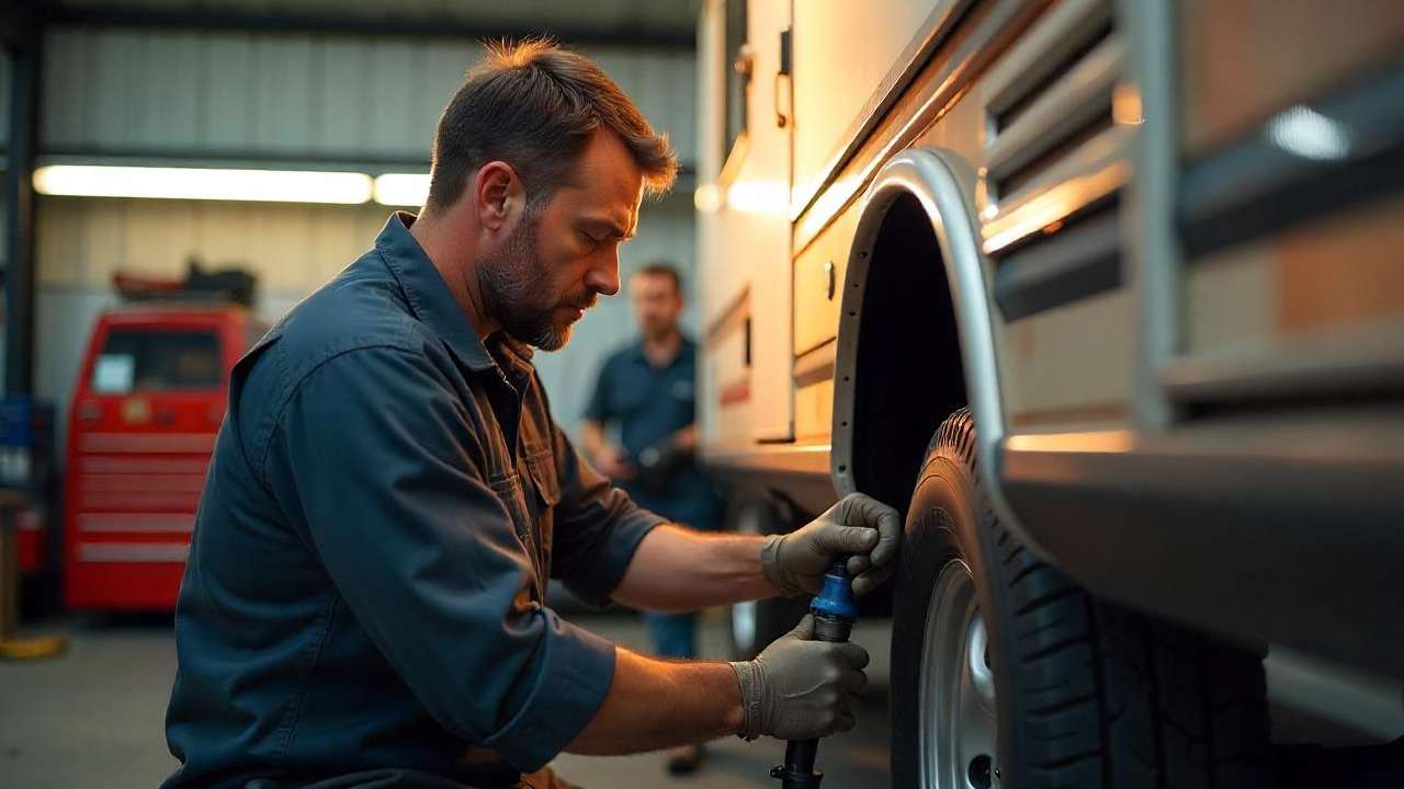 Caravan Repairs Near Me Technician Performing A Caravan Service