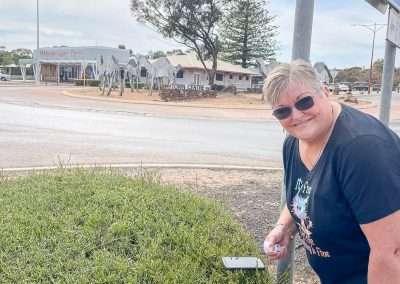 Found A Geocache In Front Of The Norseman Free RV Site Sign